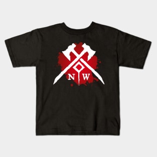 New World - blood and white design Kids T-Shirt